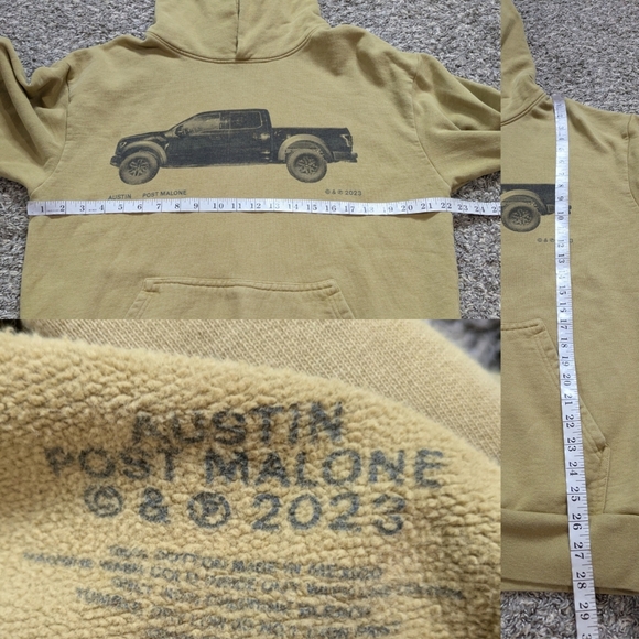 Austin Post Malone Green Tan Truck Cotton Unisex Hoodie M - Picture 7 of 7